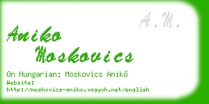 aniko moskovics business card
